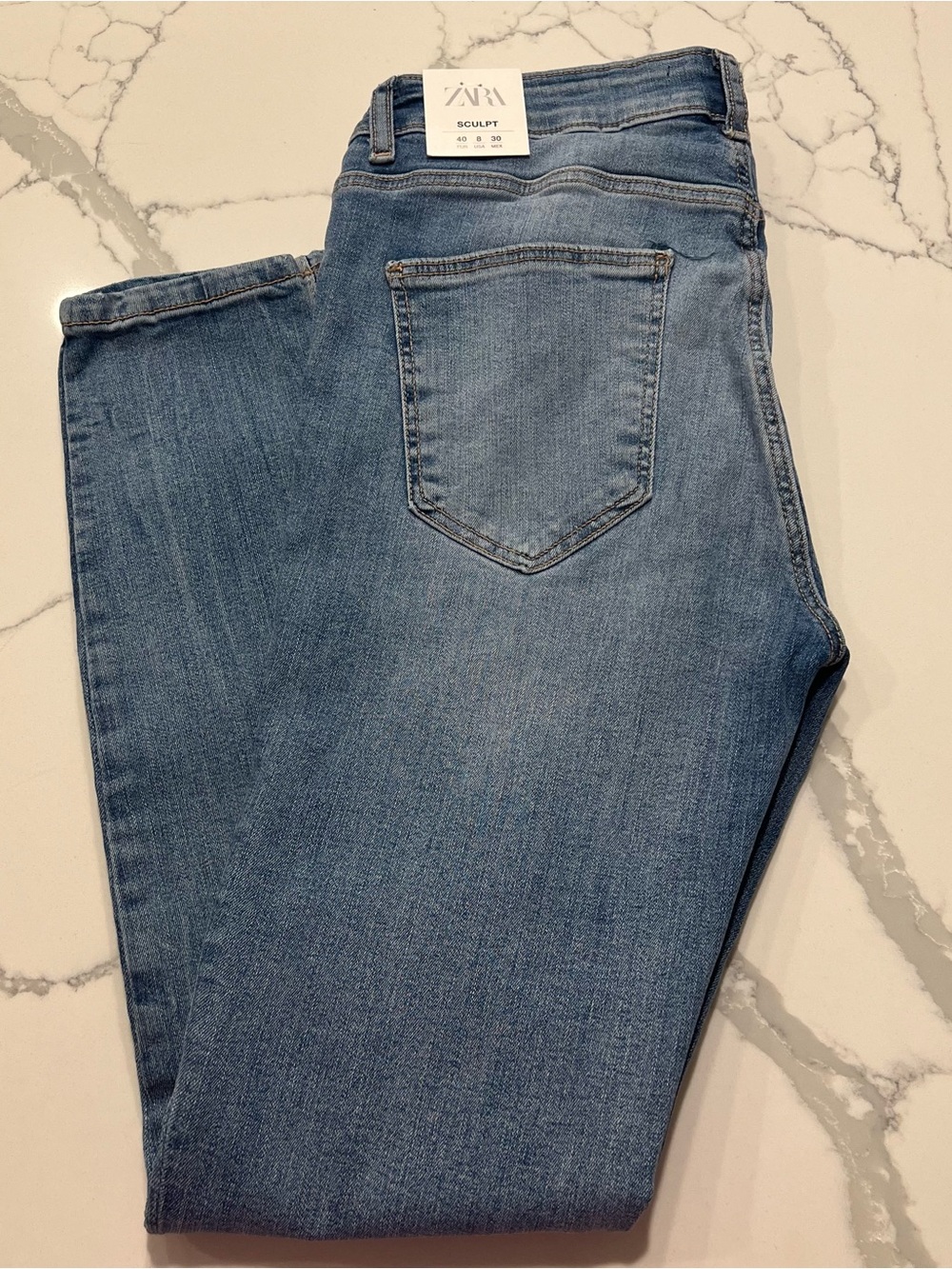 ZARA Women’s Skinny Jeans in Mid Blue Wash - Size 8❤️